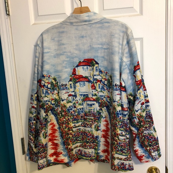 Size 2X  Coldwater Creek linen blend jacket. - Picture 2 of 4